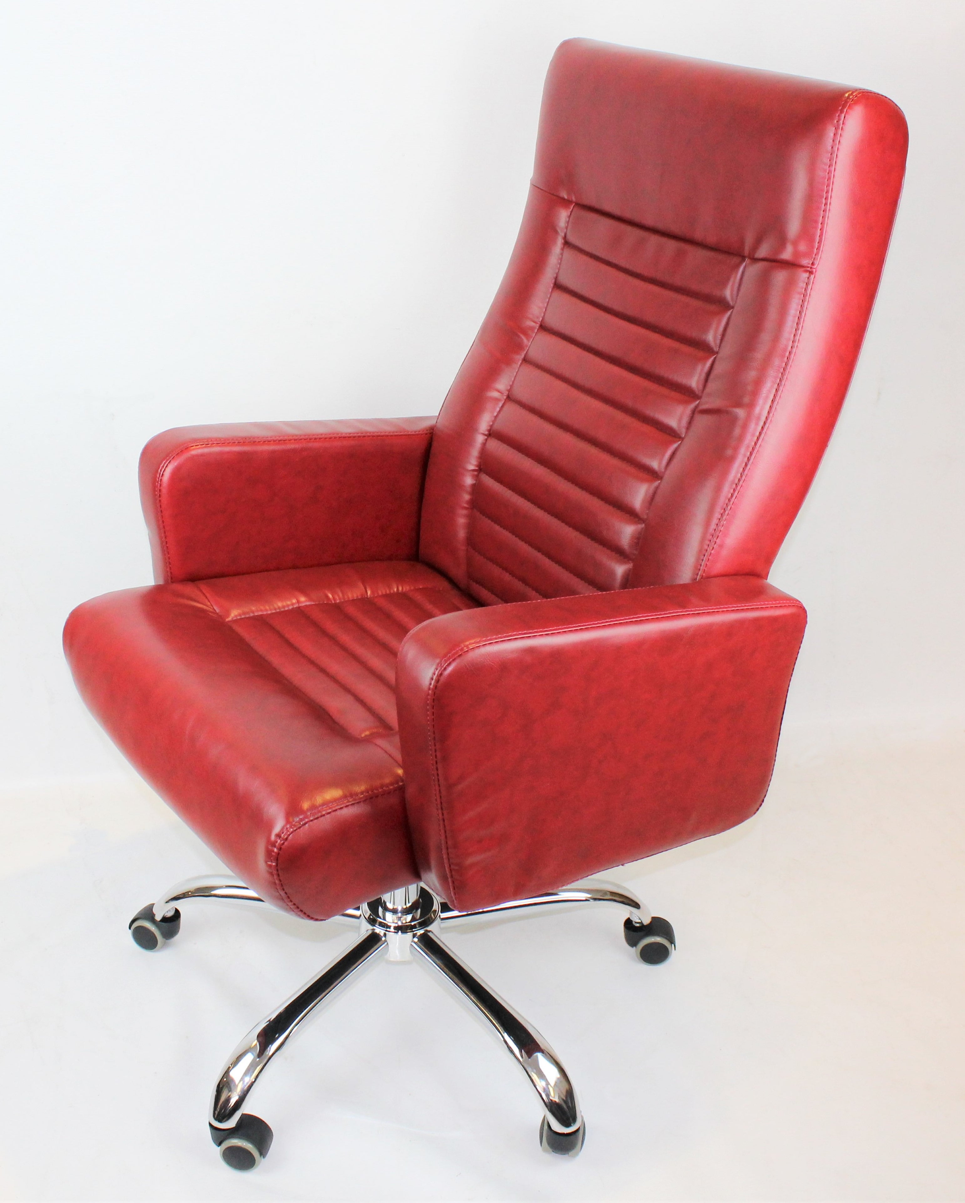 Modern Red Leather Executive Office Chair - DH-009